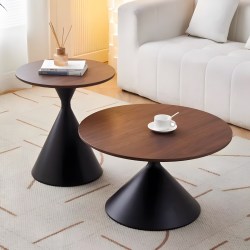 Wooden & Metal Table Set 2 Pcs